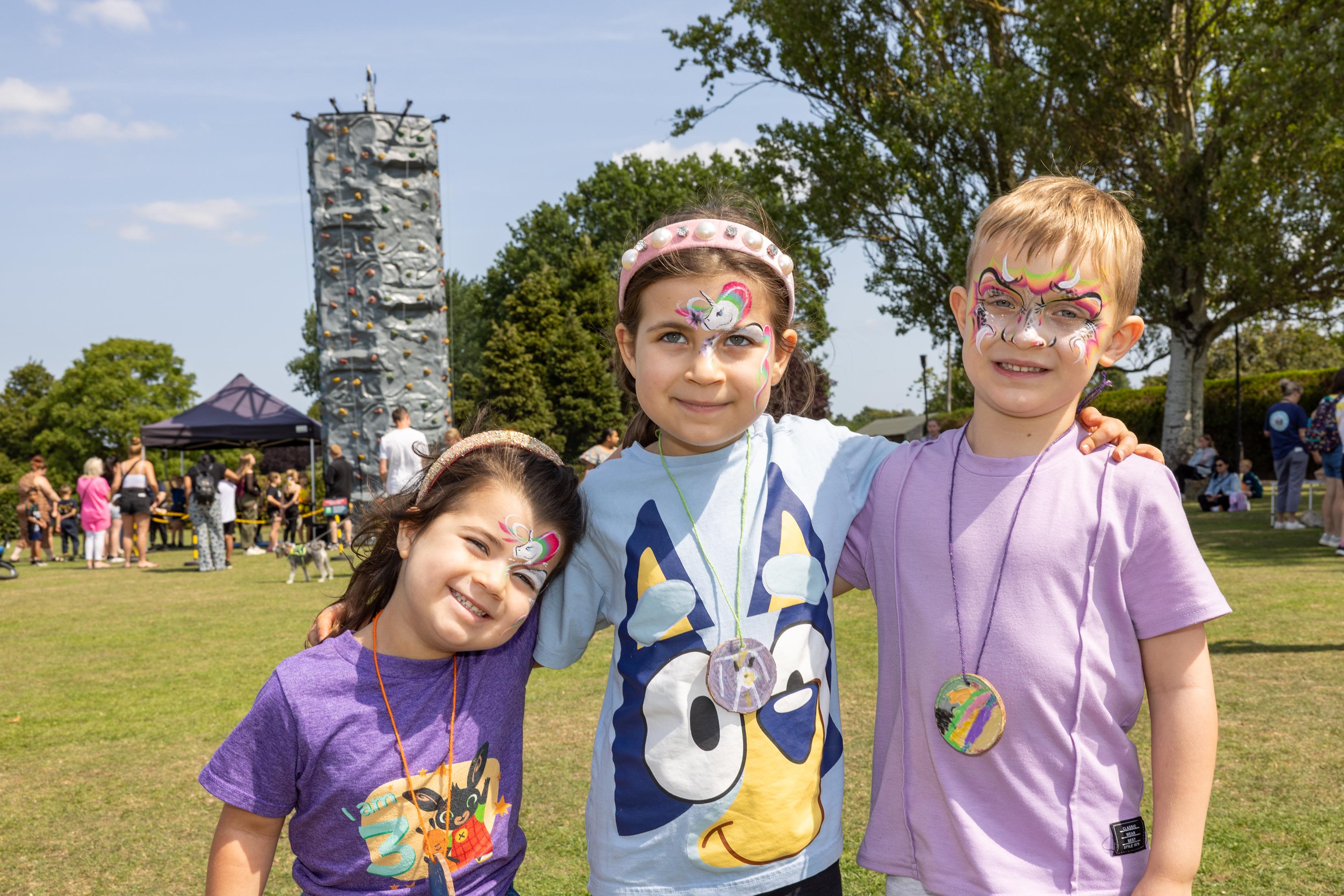 Children with face paintings at Big Summer event