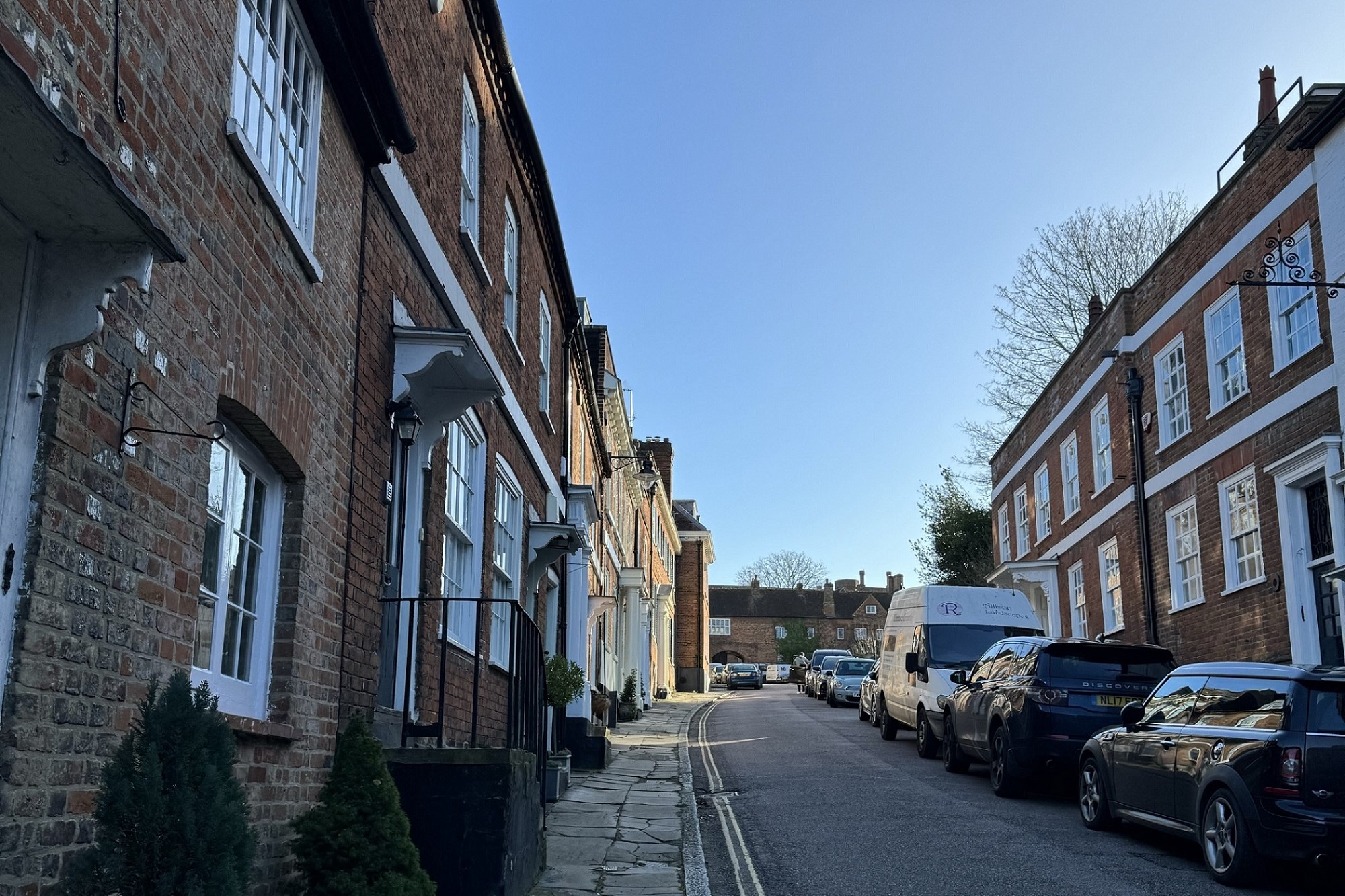 A street with flats on both sides