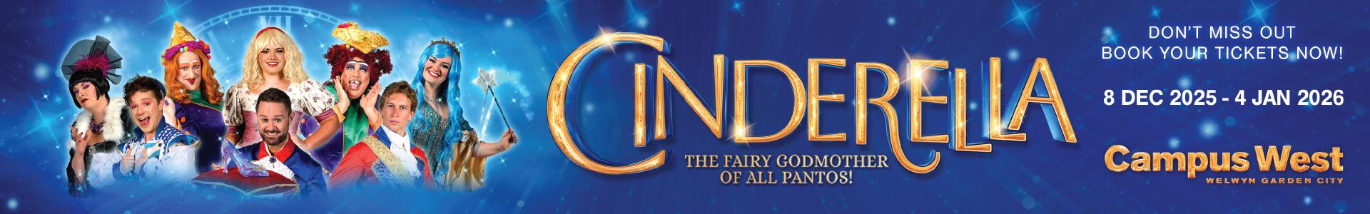Cinderella pantomime banner