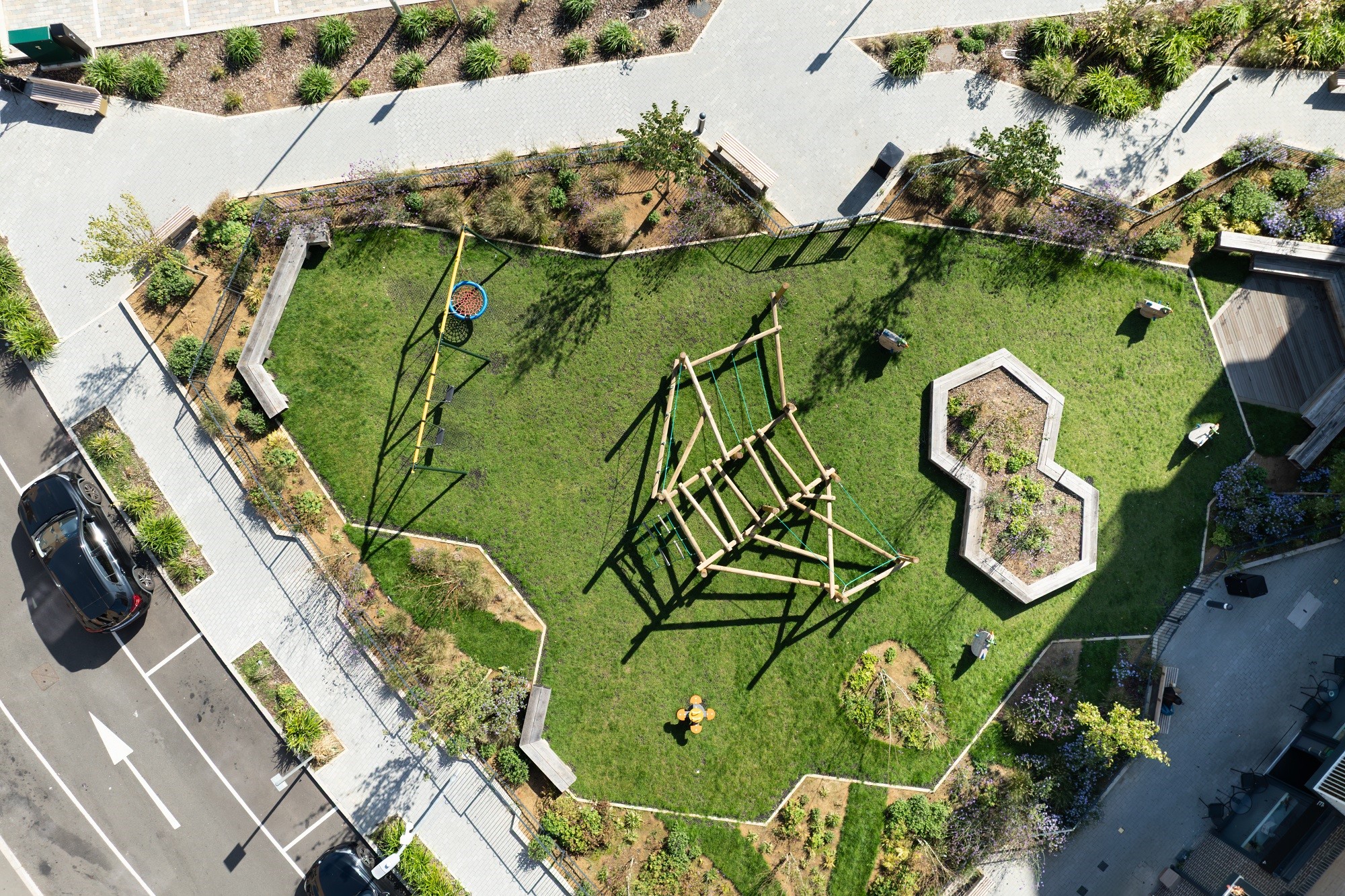 Aerial view of a play area in Hatfield