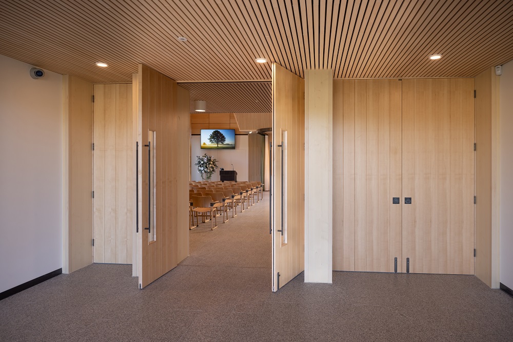 Chapel doors at Oak Hill