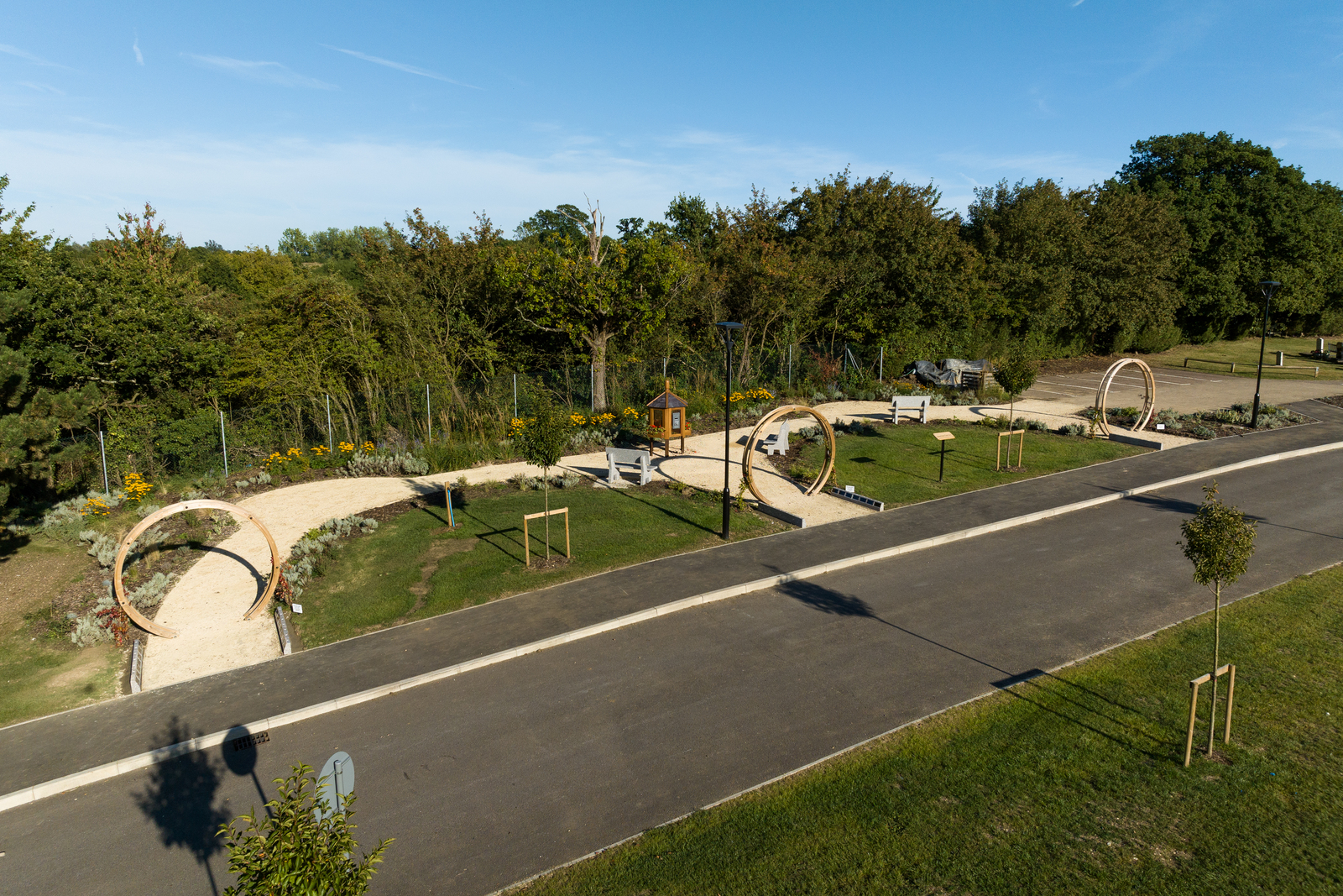 Oak Hill gardens, aerial shot