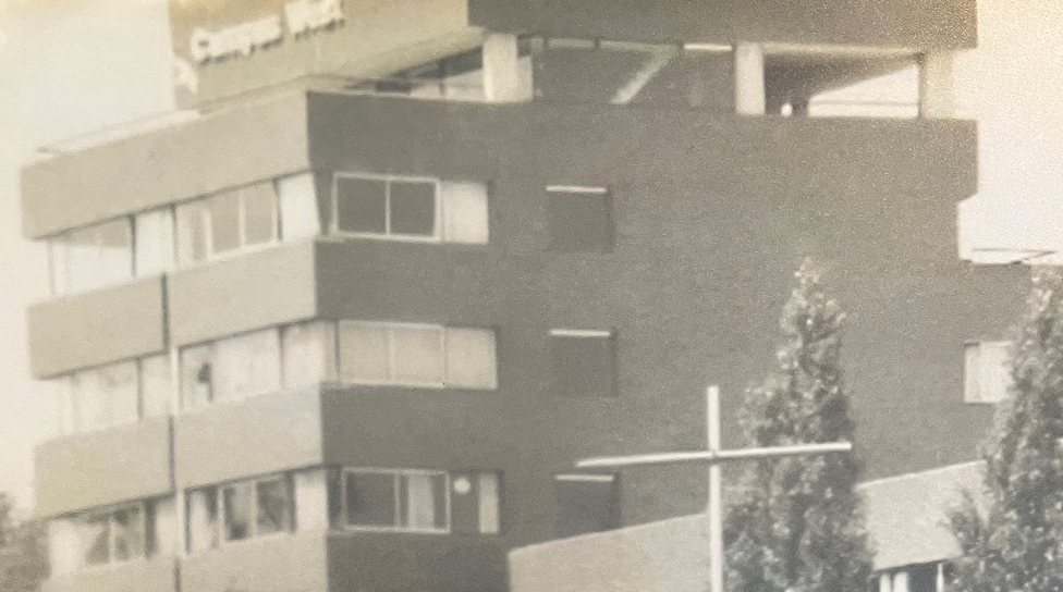 Campus west building when it first opened