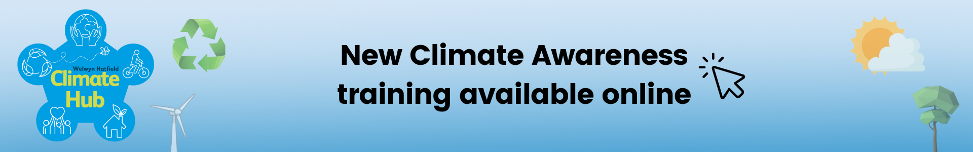 text reads: new climate training course available online